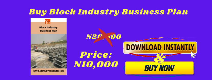 block making business plan pdf