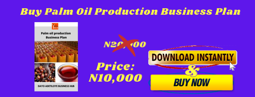 palm oil business proposal in nigeria