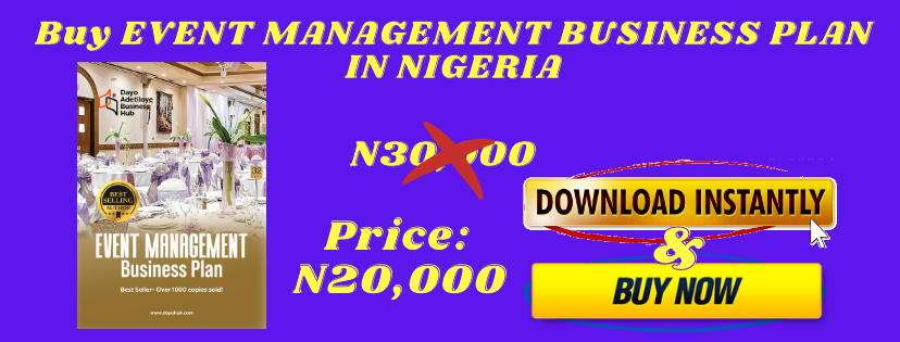 EVENT MANAGEMENT BUSINESS PLAN IN NIGERIA
