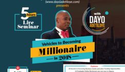 Special Invitation: 5 Hrs Live Seminar with Dayo Adetiloye (Lagos)