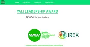 Call for Nominations: YALI Leadership Award 2018 for Young Leaders in Nigeria