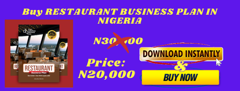 restaurant business plan in nigeria sample pdf