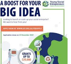 Singapore International Foundation SGD$ 20,000 Young Social Entrepreneurs Programme 2020