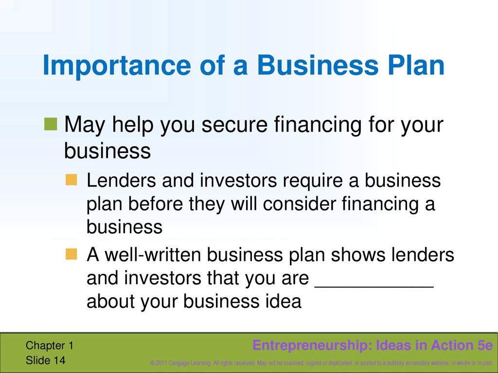 importance of business plan gcse