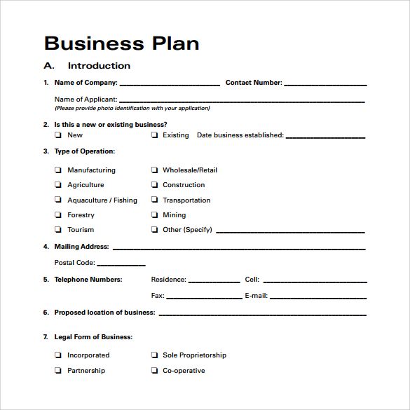 Free Business Plan Sample and Template