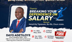 Invitation to attend my Financial Intelligence Physical Conference Holding at Ile-Ife, Osun State Next Weekend. Invitation to attend my Financial Intelligence Physical Conference Holding at Ile-Ife, Osun State Next Weekend.