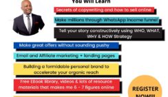 Attend July Edition: High Income Skill WhatsApp Training by My Mentor FBI Coach Charles Eze.