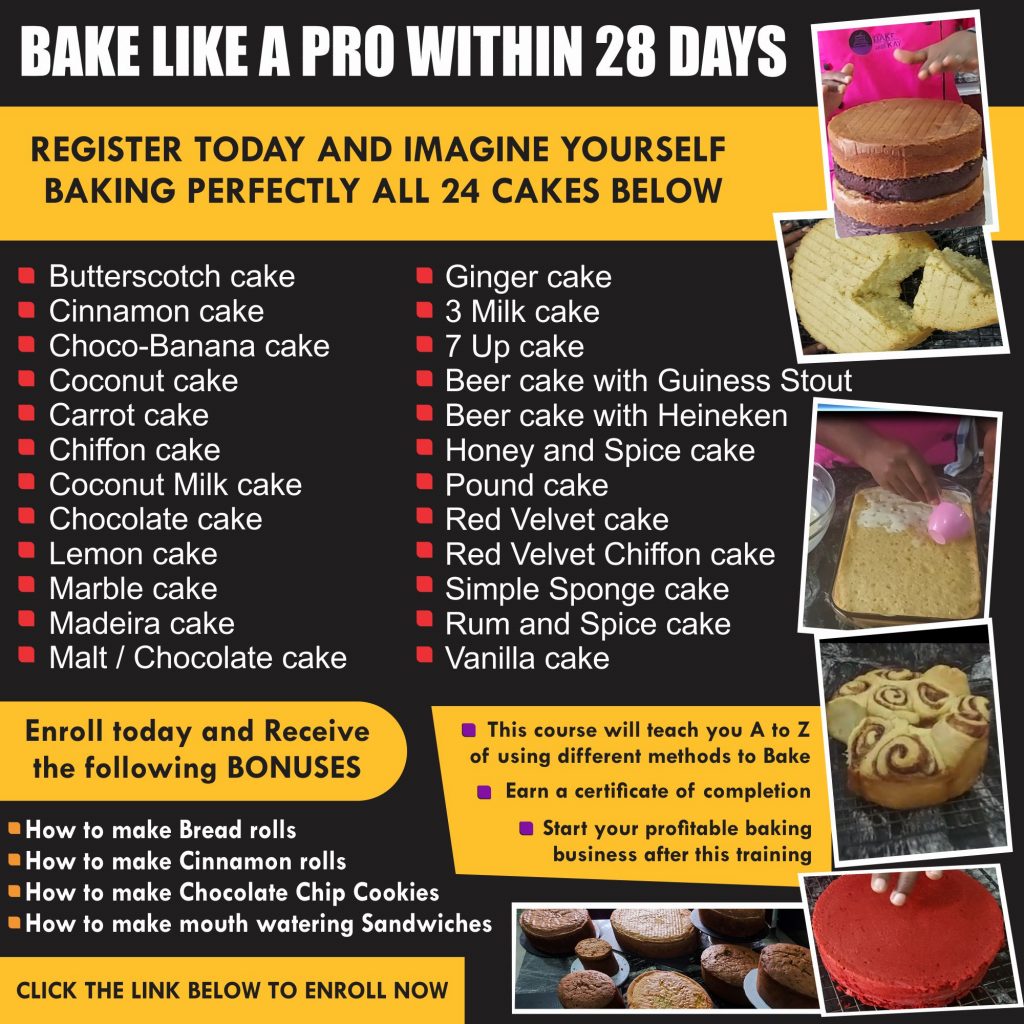 Make Millions by Upgrading your Cake baking skills in Nigeria