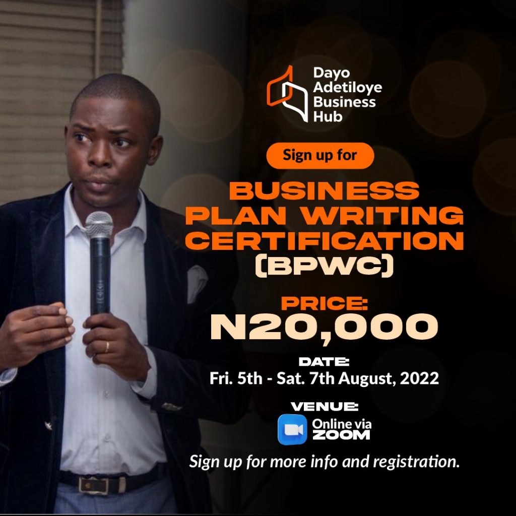 Apply for 2022 Business Plan Writing Certification