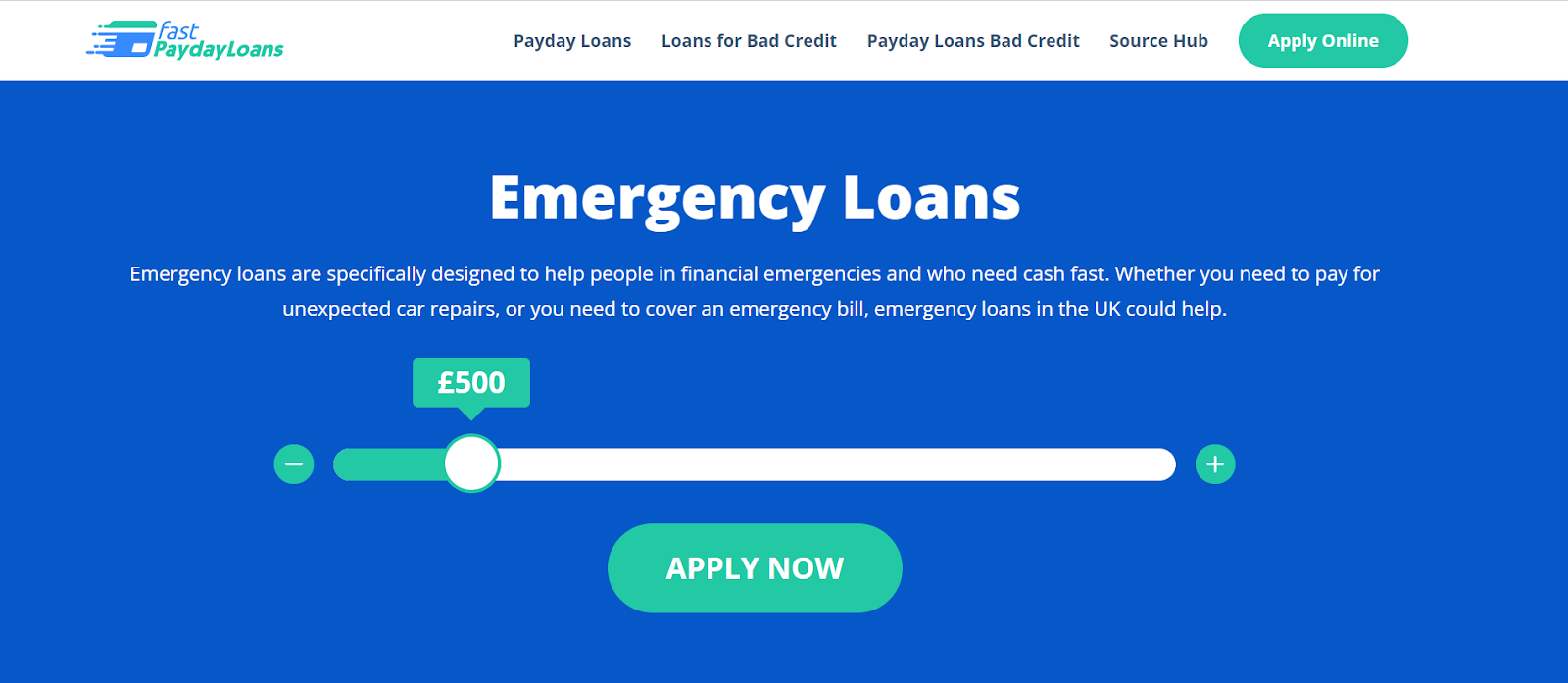 FastPaydayLoans Emergency Loans UK Borrow £400 to £1500
