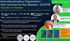 Apply For Start and Improve Your Business (SIYB) Training of Trainers program