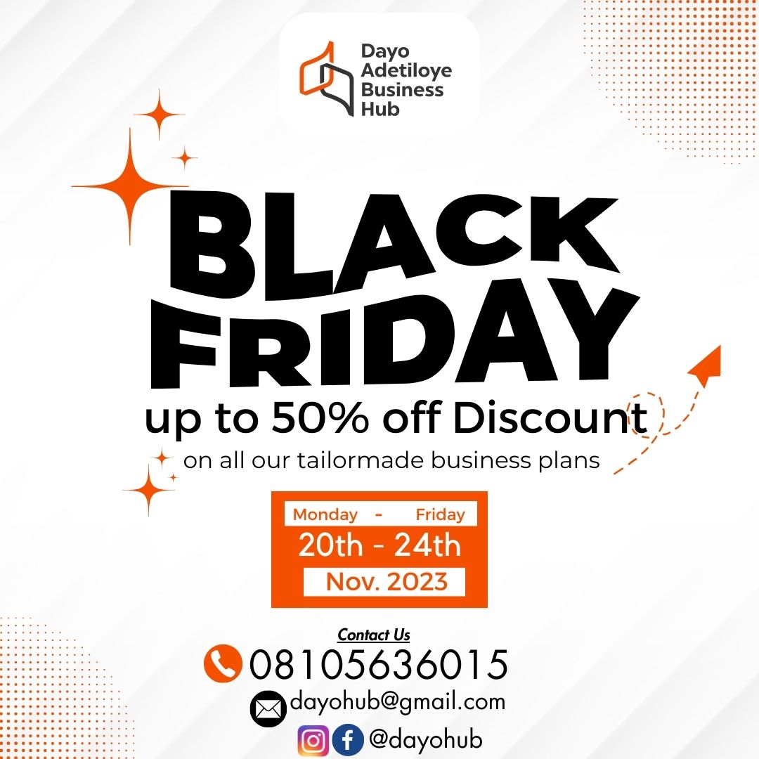 Black Friday: Get 50% Discount on our Tailor-made Business Plan. Ends on Friday.
