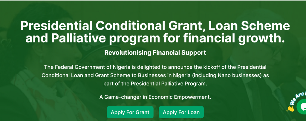 How to Apply for Federal Government Loan through Presidential Palliative Programmes Transforming businesses, improving lives in 2024 