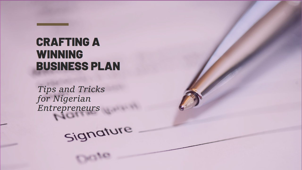 How to Write a Winning Business Plan for a Grant in Nigeria