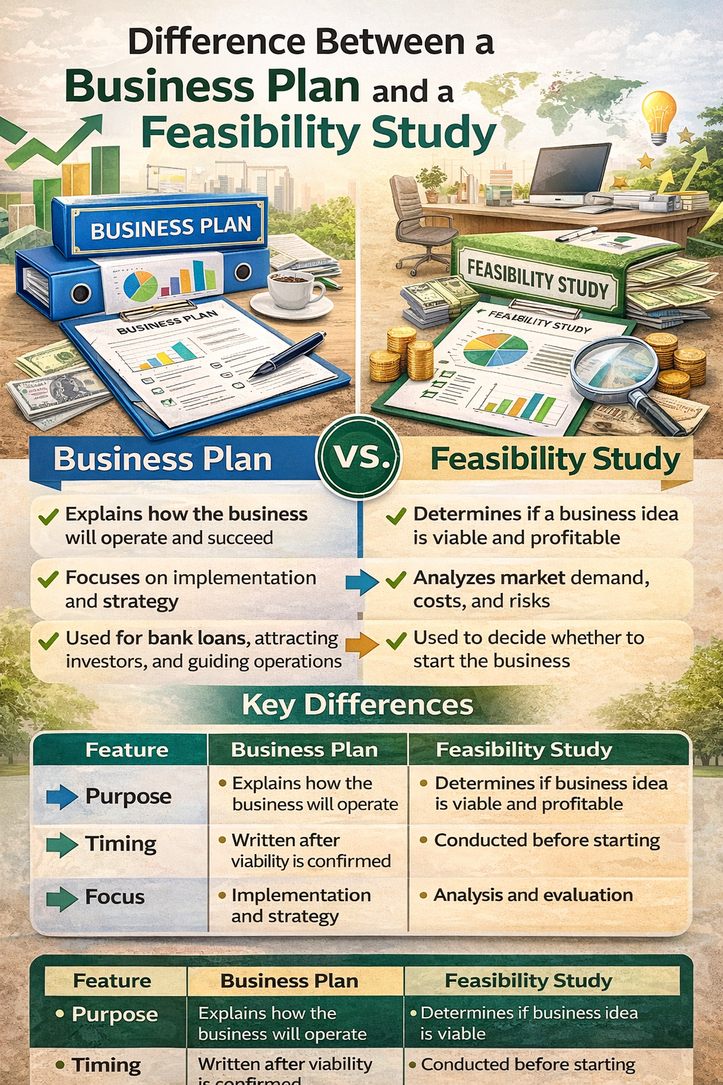 Difference Between a Business Plan and a Feasibility Study (Complete ...