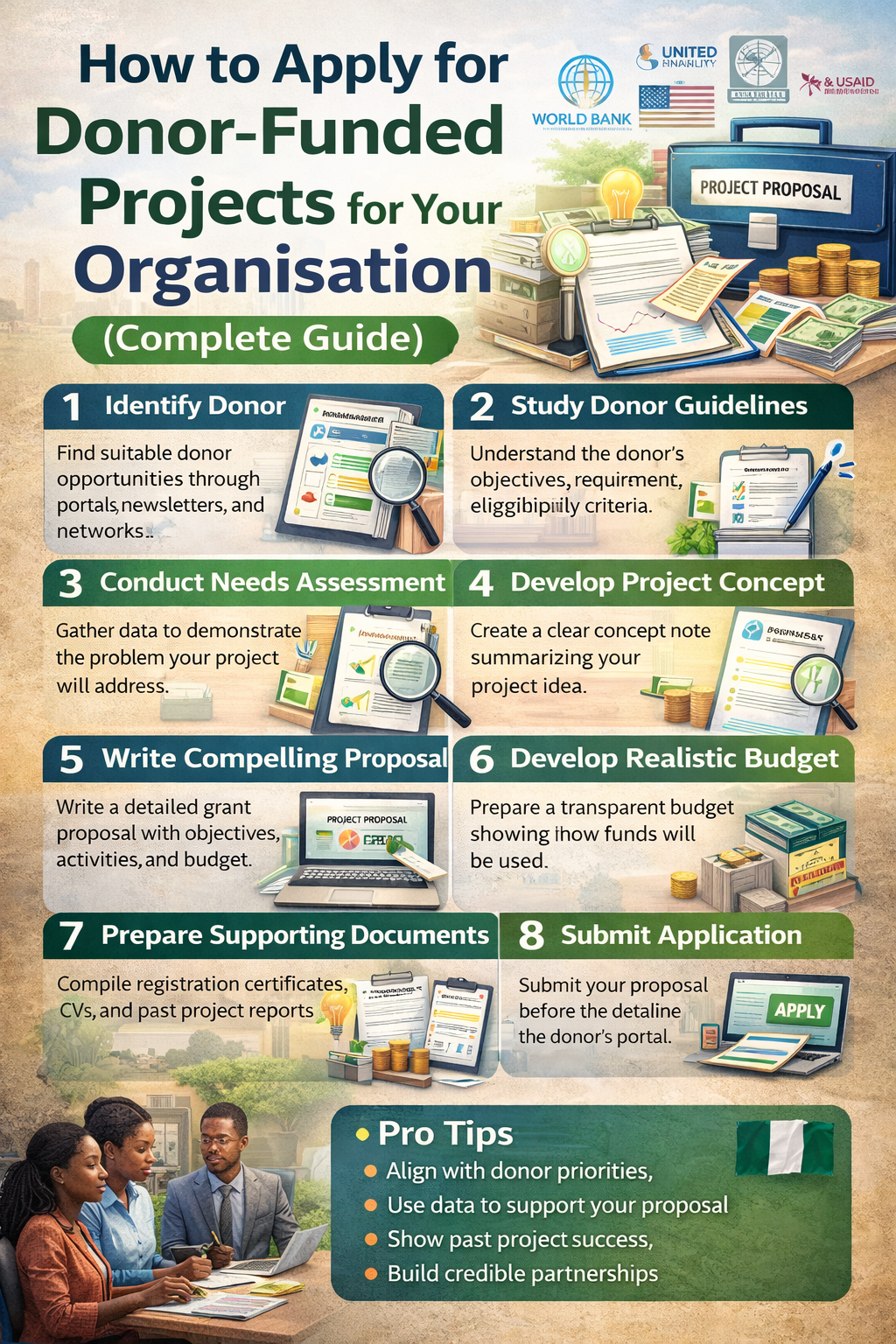 How to Apply for Donor-Funded Projects for Your Organisation (Complete ...