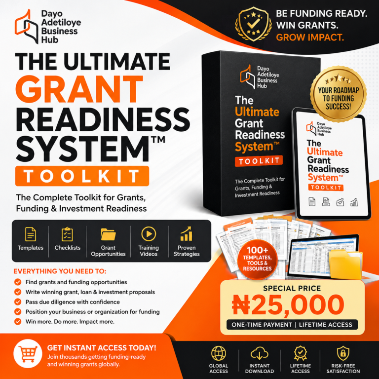 The Complete Toolkit for Grants, Funding & Investment Readiness