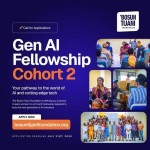 Bosun Tijani Foundation Gen AI Fellowship Cohort 2 For Nigerians