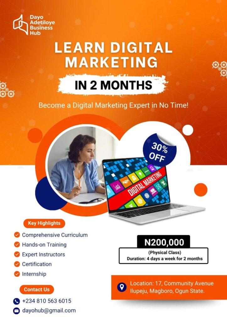 COMPUTER & DIGITAL SKILLS TRAINING IN MAGBORO, IBAFO & MOWE, OGUN STATE
